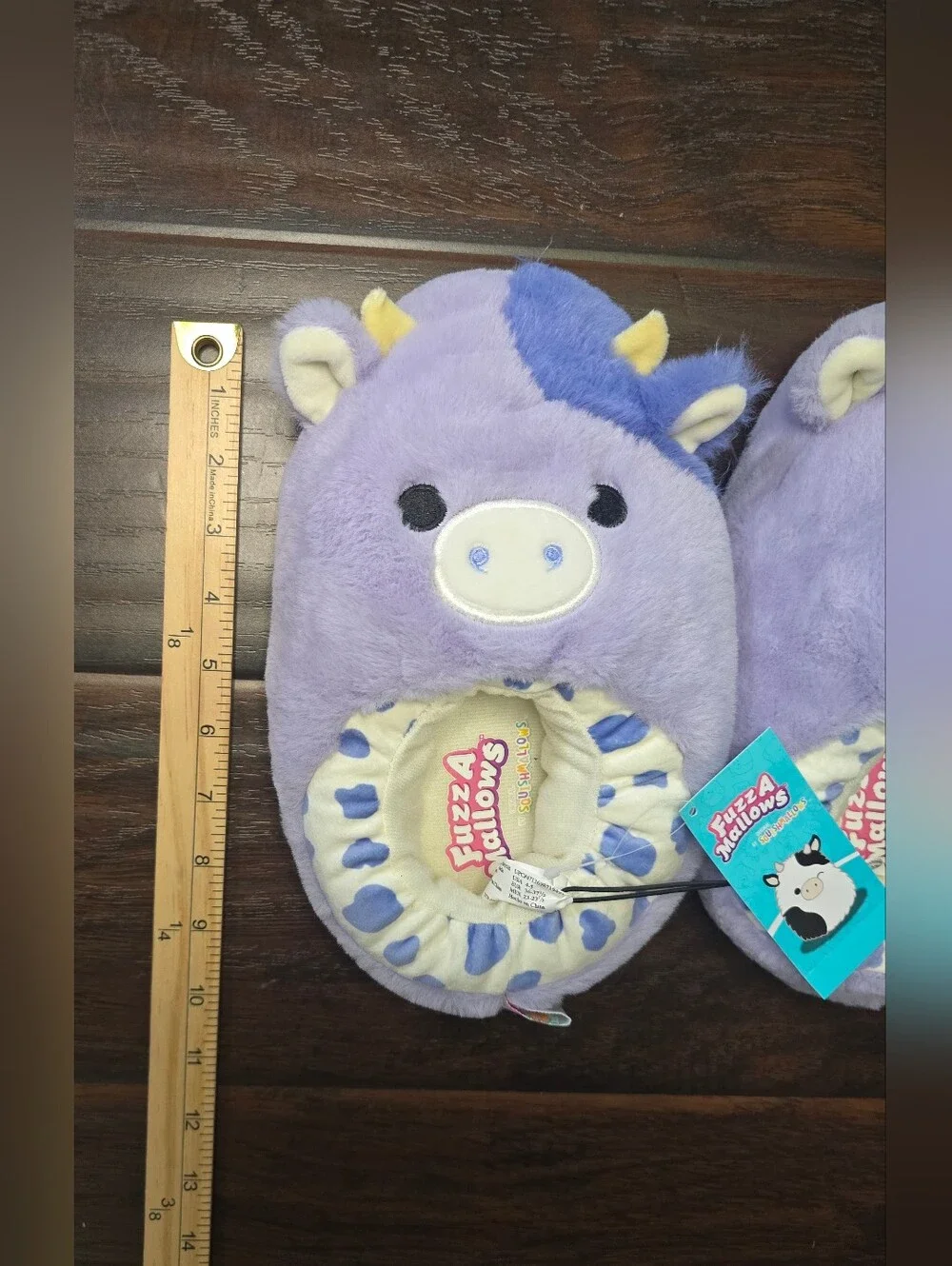 NWT Squishmallow Girls Fuzz A Mallow Size 4-5 Slipper Shoe
